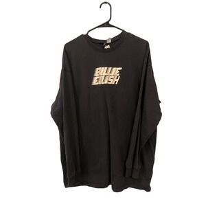 Billie Eilish Black Long Sleeve Graphic Shirt Oversized